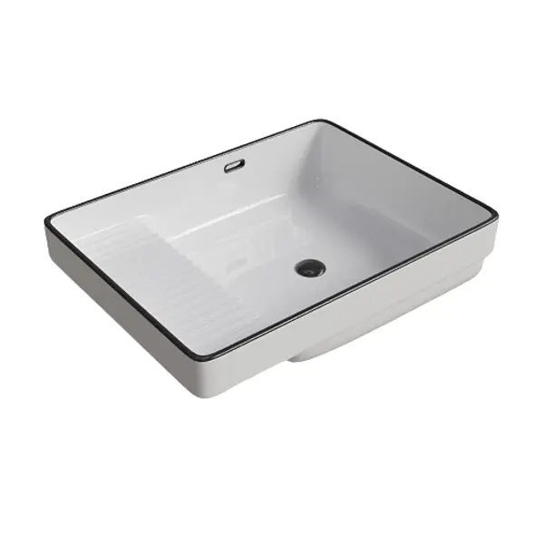 Раковина Slim White-Black накладная на столешницу 56.5x43 см