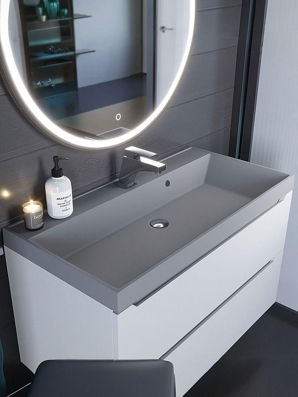 Раковина Uperwood Classic Quartz 90 291030010 цвет Бетон