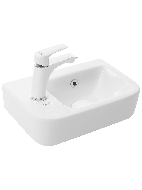 Раковина WeltWasser Aisbach 10100 L 37 10000004590 Белый глянец
