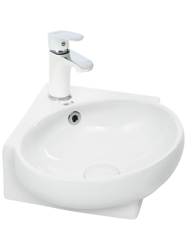 Раковина WeltWasser Aisbach 5010 39 10000003871 угловая Белый глянец