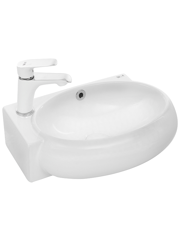 Раковина WeltWasser Aisbach 5011 L 43 10000003874 Белый глянец