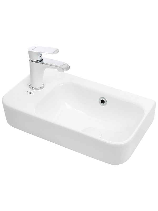 Раковина WeltWasser Aisbach 5117 L 45 10000003970 Белый глянец
