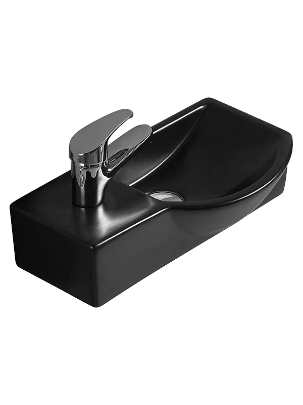 Раковина WeltWasser Aisbach 7940 MT-BL L 40 10000008688 Черная матовая