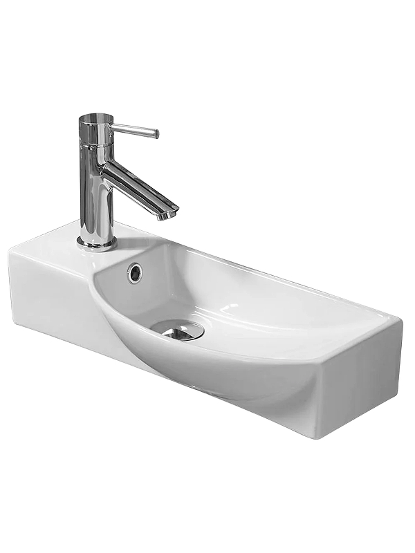 Раковина WeltWasser Aisbach 7945 GL-WT L 45 10000008690 Белая глянцевая