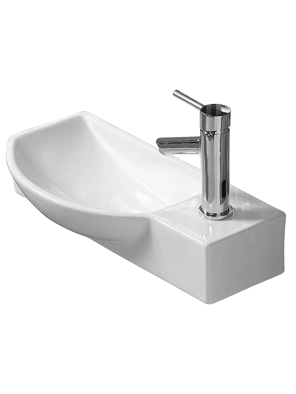 Раковина WeltWasser Aisbach 7945 GL-WT R 45 10000008691 Белая глянцевая