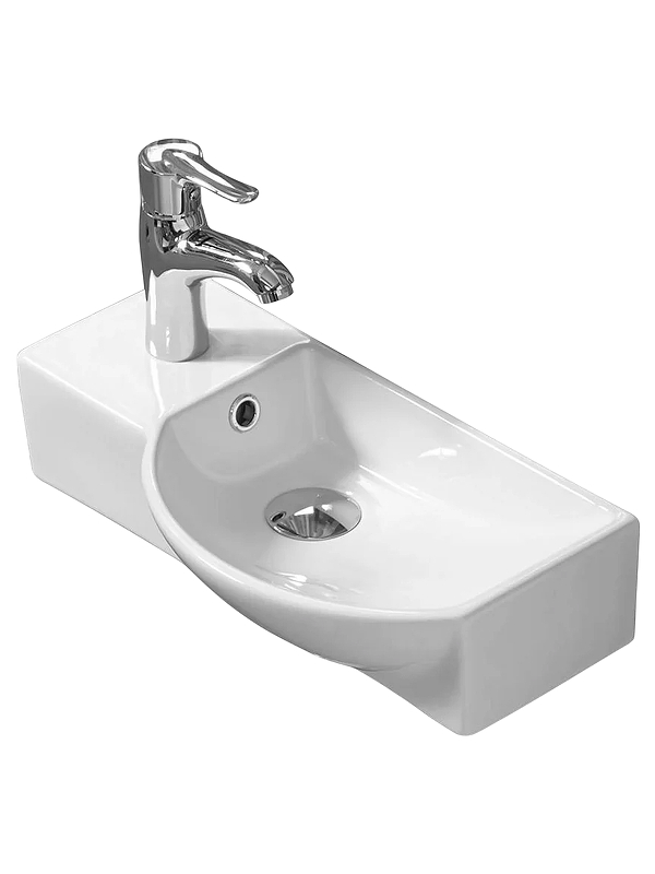Раковина WeltWasser Aisbach 7950 GL-WT L 50 10000008692 Белая глянцевая