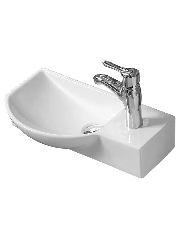 Раковина WeltWasser Aisbach 7950 GL-WT R 50 10000008693 Белая глянцевая