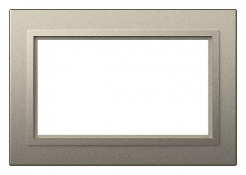 Рамка для двойной розетки Elbi Eleсtriс Zena 608-011400-907 цвет Металлик