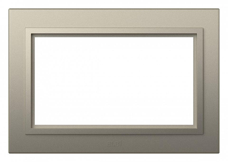 Рамка для двойной розетки Elbi Eleсtriс Zena 608-011400-908 цвет Металлик