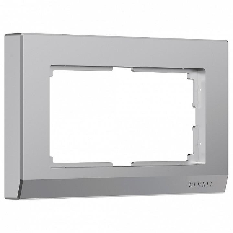 Рамка для двойной розетки Werkel Stark 2 W0081806 цвет Серебро
