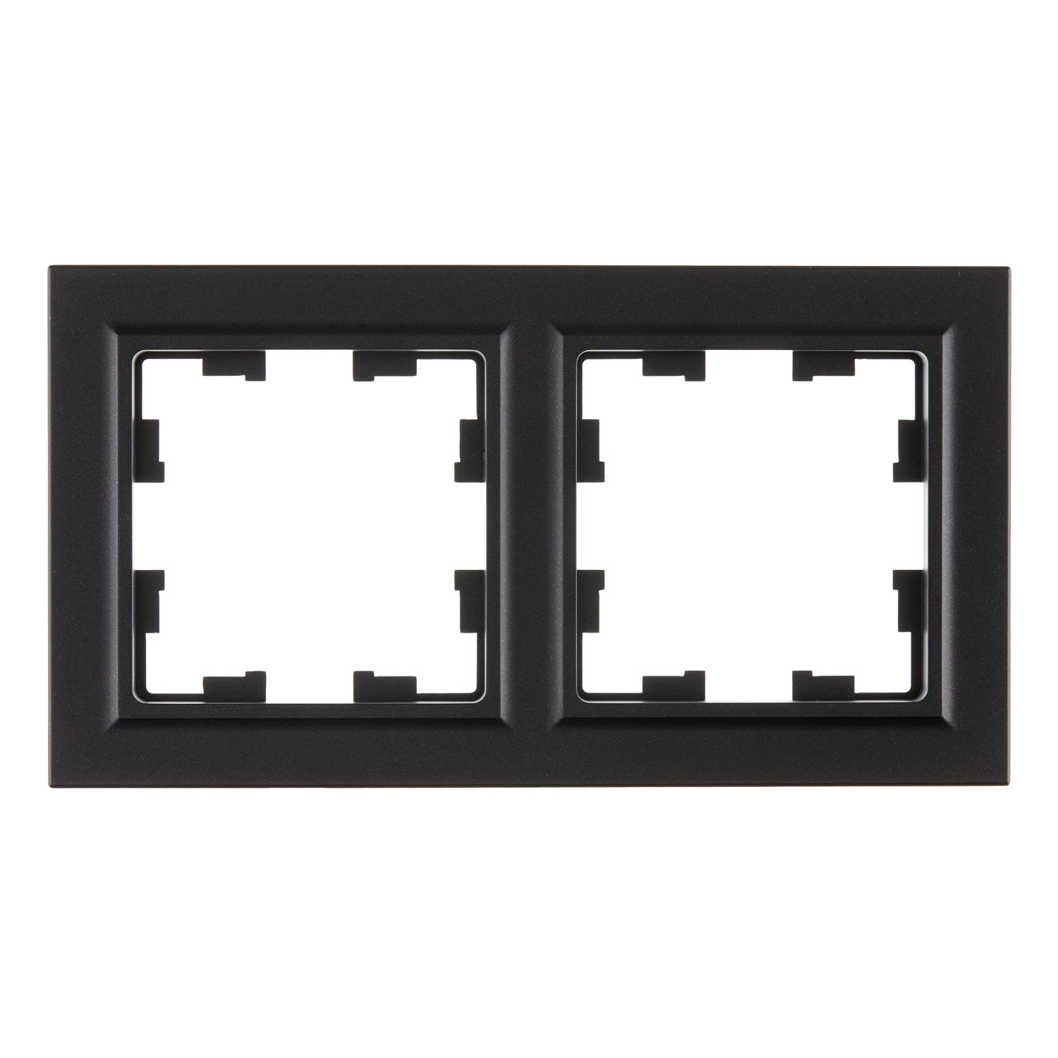 Рамка IEK Brite двухместная черная (BR-M22-44-K02)