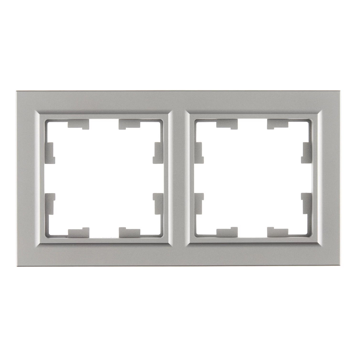 Рамка IEK Brite двухместная сталь (BR-M22-44-K46)