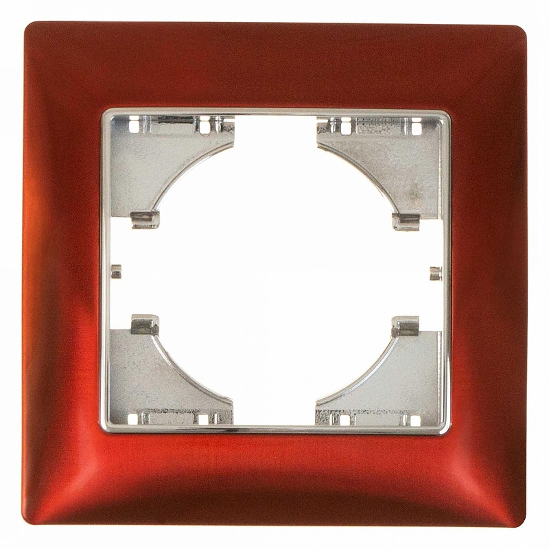 Рамка на 1 пост Gusi Electric BRAVO С1010-039 цвет Красный