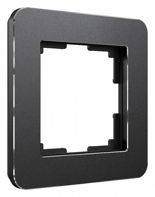 Рамка на 1 пост Werkel Platinum (черный алюминий) W0012608 цвет Черный