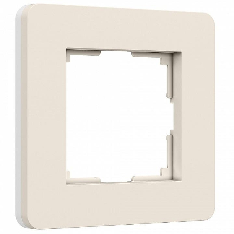 Рамка на 1 пост Werkel Split (айвори/белый, soft-touch) W0013066 цвет Желтый