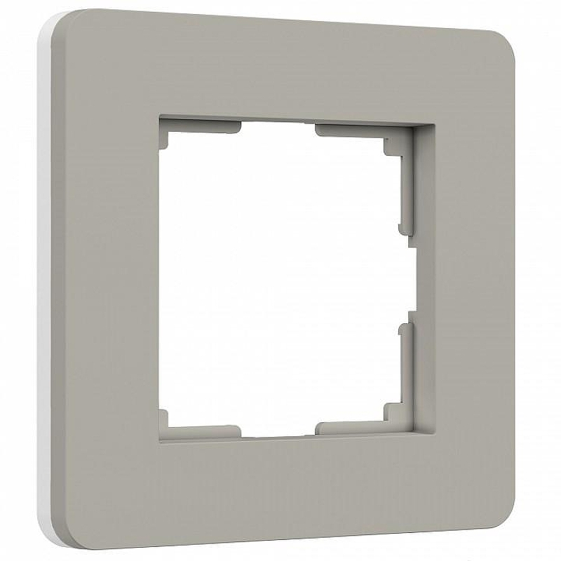 Рамка на 1 пост Werkel Split (дымчатый/белый, soft-touch) W0013067 цвет Белый, Серый
