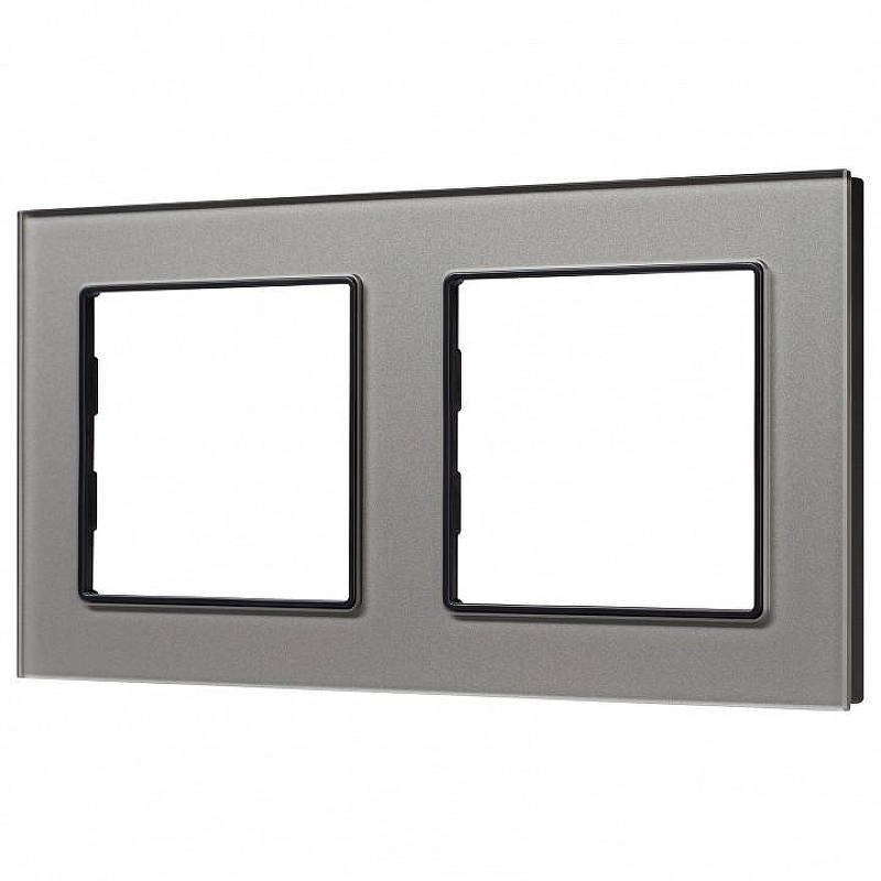 Рамка на 2 поста Arlight GLARE 043798 цвет Серый