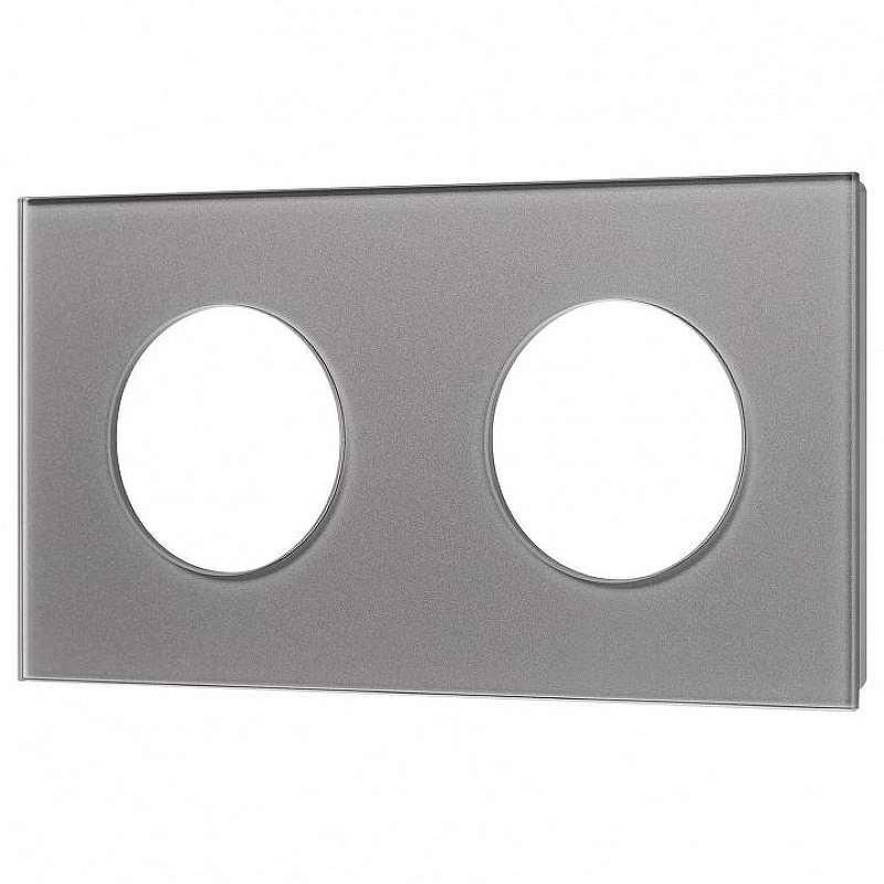 Рамка на 2 поста Arlight GLARE 043837 цвет Серый