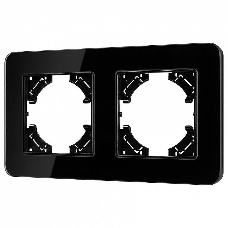 Рамка на 2 поста Arlight OMALI 049693 цвет Черный
