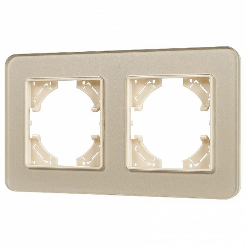 Рамка на 2 поста Arlight OMALI 049695 цвет Золото