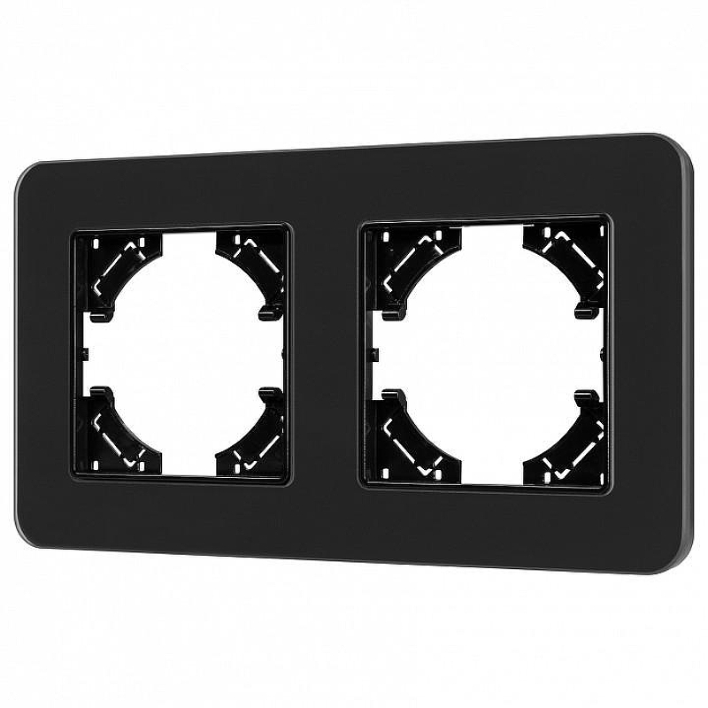 Рамка на 2 поста Arlight OMALI 049709 цвет Черный