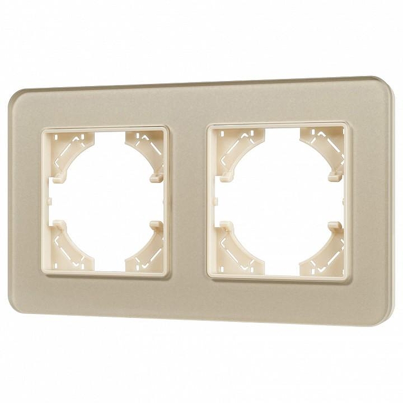 Рамка на 2 поста Arlight OMALI 049711 цвет Золото