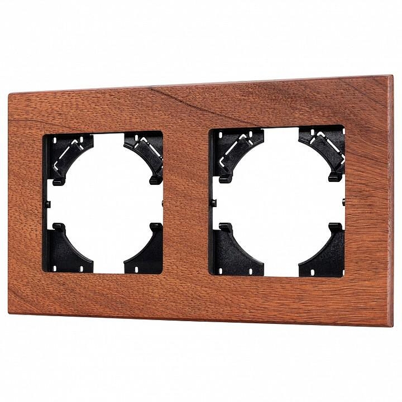 Рамка на 2 поста Arlight XSILO 050871 цвет Коричневый