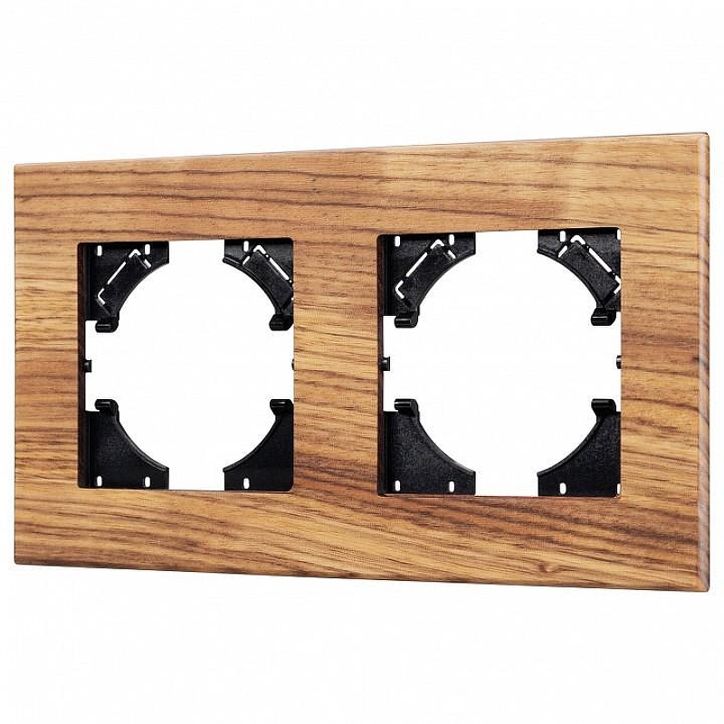 Рамка на 2 поста Arlight XSILO 051273 цвет Коричневый
