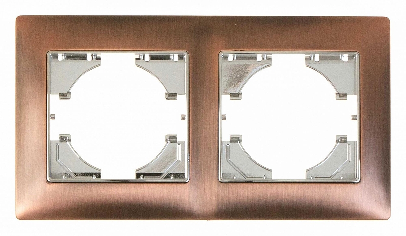 Рамка на 2 поста Gusi Electric BRAVO С1020-038 цвет Бронза