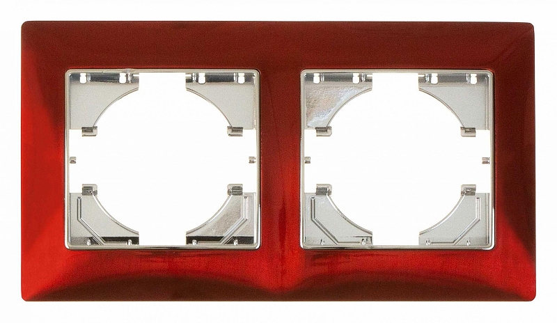 Рамка на 2 поста Gusi Electric BRAVO С1020-039 цвет Красный