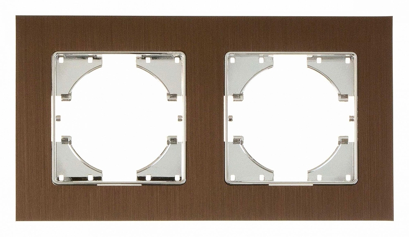 Рамка на 2 поста Gusi Electric UGRA С1120-036 цвет Коричневый
