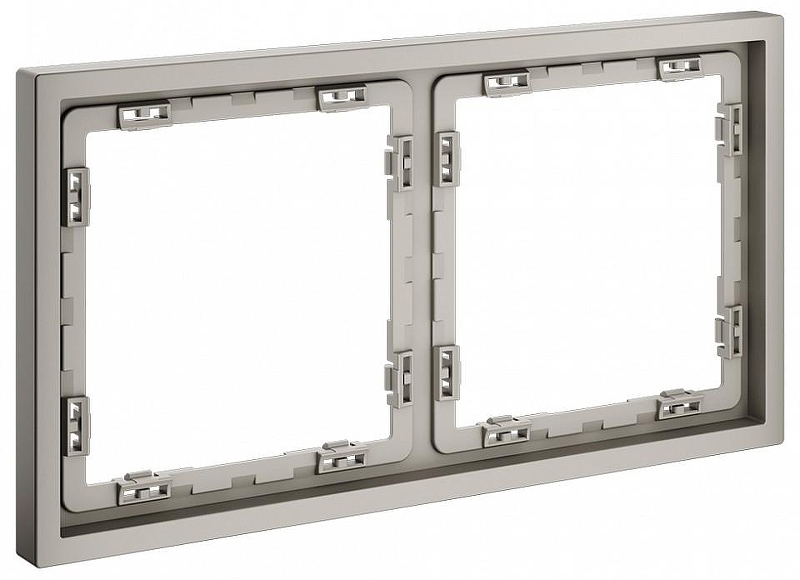 Рамка на 2 поста Voltum S70 VLS100203 цвет Серый