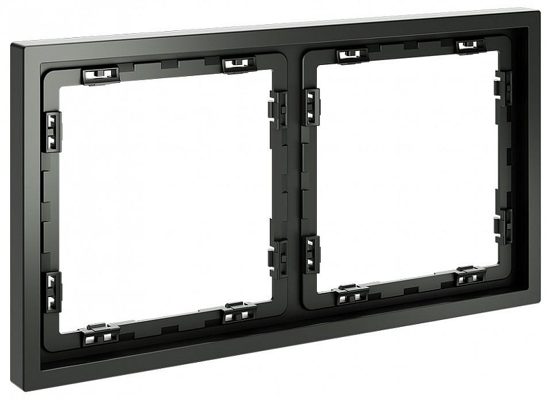 Рамка на 2 поста Voltum S70 VLS100206 цвет Серебро