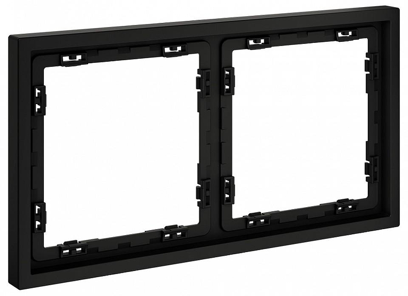 Рамка на 2 поста Voltum S70 VLS100208 цвет Черный