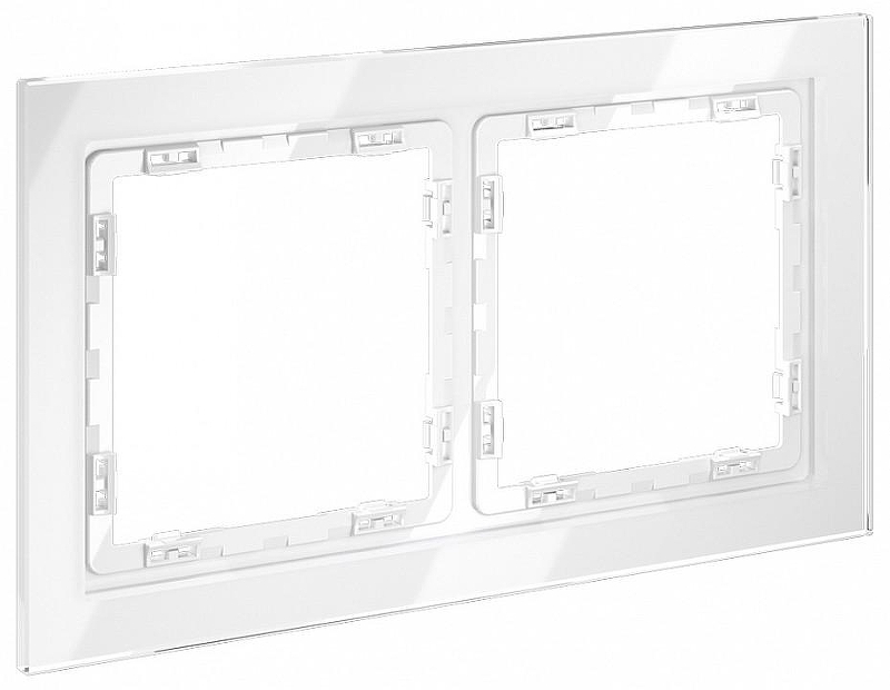 Рамка на 2 поста Voltum S70 VLS110201 цвет Белый