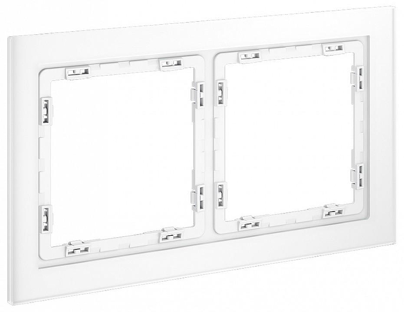 Рамка на 2 поста Voltum S70 VLS110202 цвет Белый
