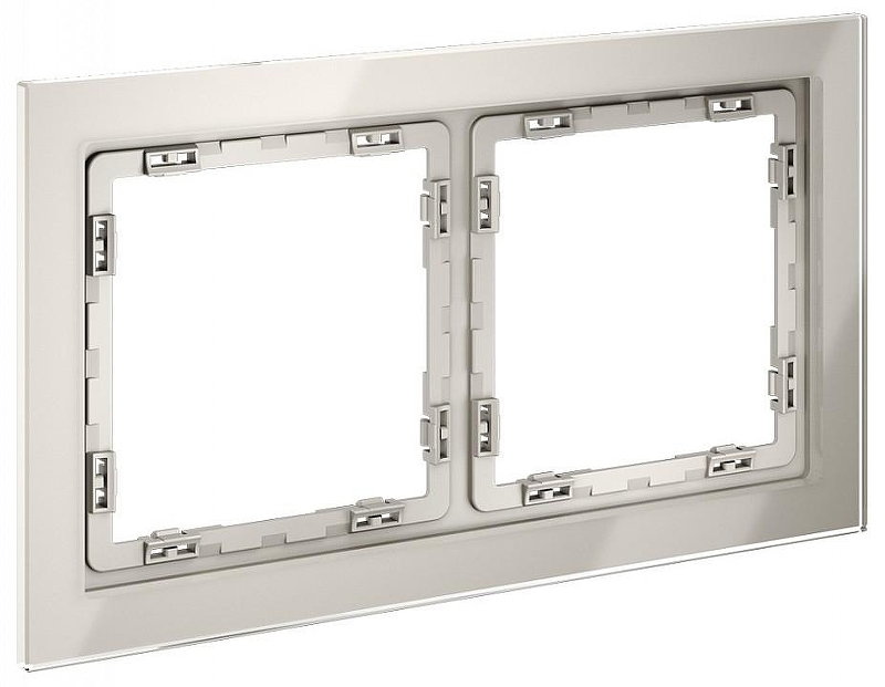 Рамка на 2 поста Voltum S70 VLS110203 цвет Серый