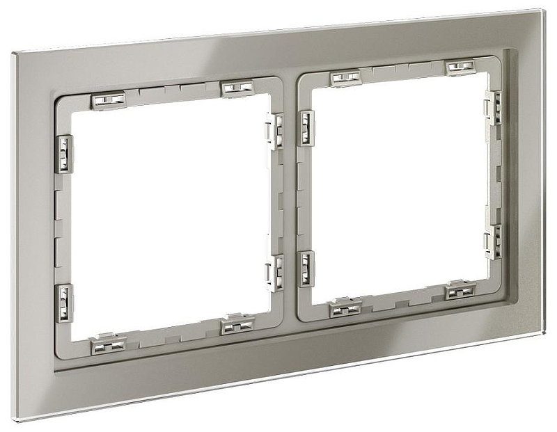 Рамка на 2 поста Voltum S70 VLS110204 цвет Бежевый