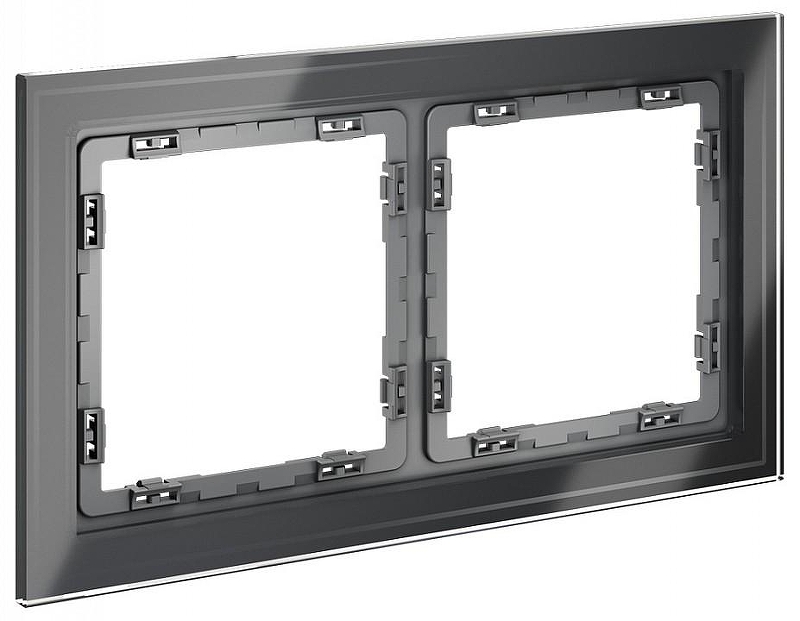 Рамка на 2 поста Voltum S70 VLS110207 цвет Графит