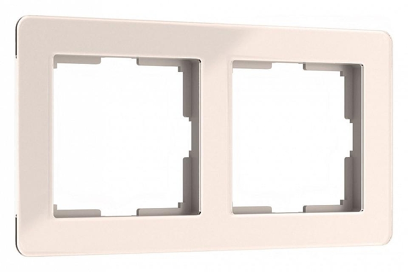 Рамка на 2 поста Werkel Acrylic (айвори) W0022743 цвет Желтый