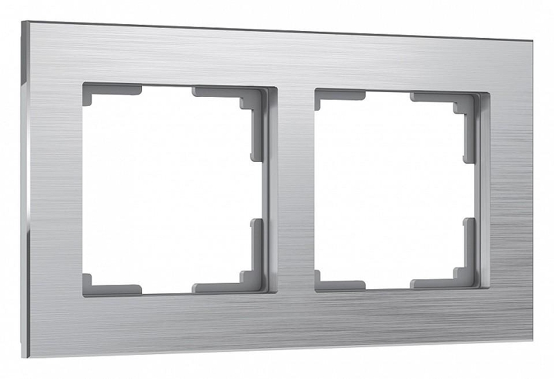 Рамка на 2 поста Werkel Aluminium (алюминий) W0021706 цвет Серебро