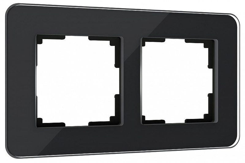 Рамка на 2 поста Werkel Elite (черный, стекло) W0022448 цвет Черный