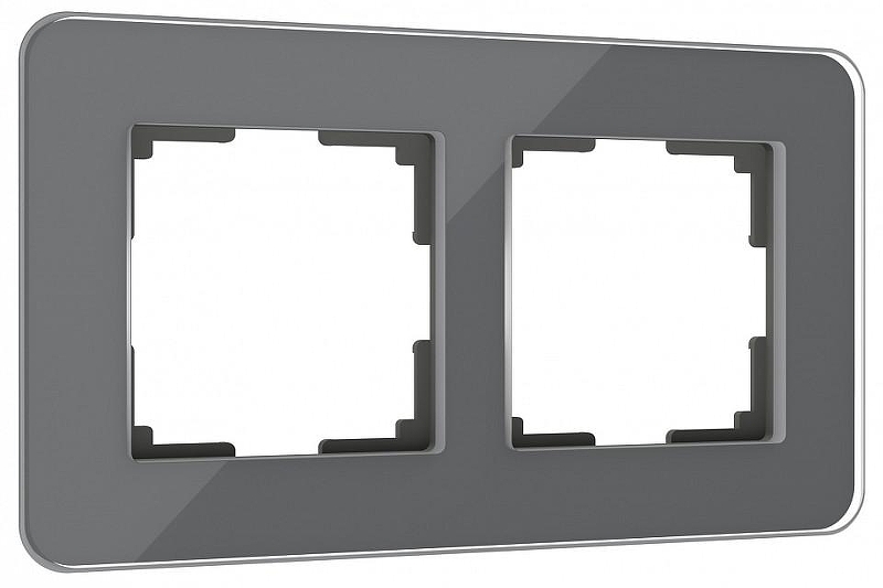 Рамка на 2 поста Werkel Elite (графит, стекло) W0022440 цвет Графит