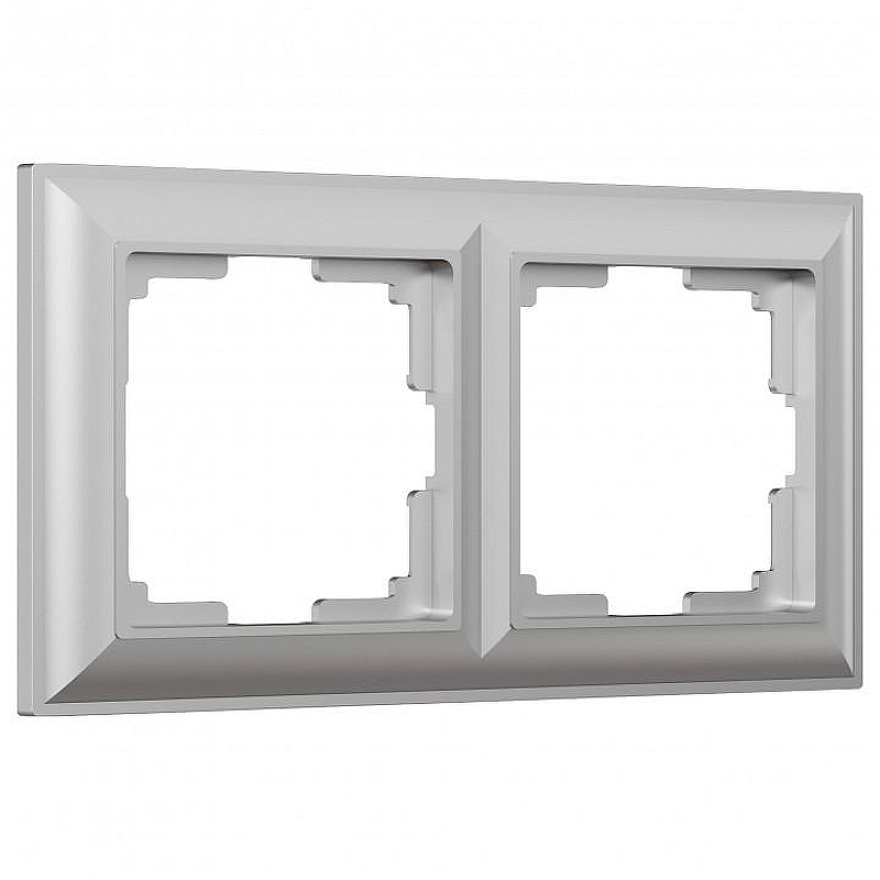 Рамка на 2 поста Werkel Fiore (серебряный) W0022206 цвет Серебро