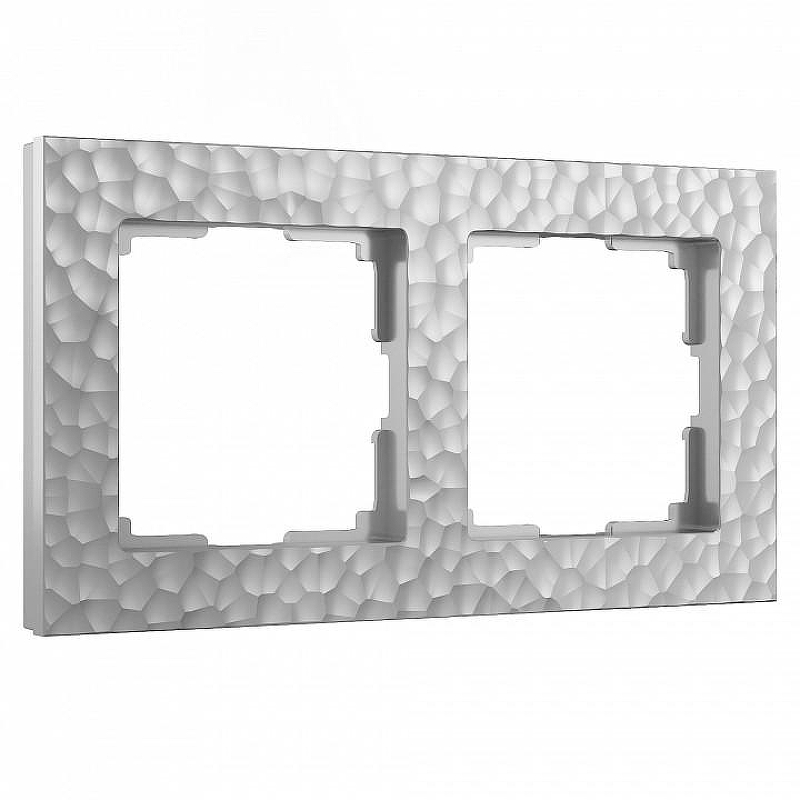 Рамка на 2 поста Werkel Hammer серебряный W0022406 цвет Серебро