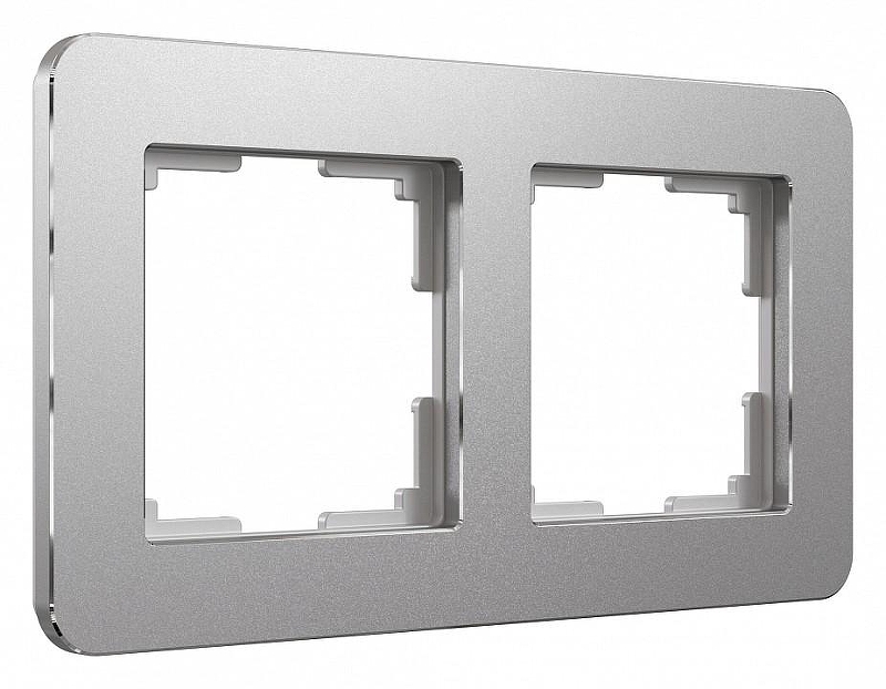 Рамка на 2 поста Werkel Platinum (алюминий) W0022606 цвет Серебро