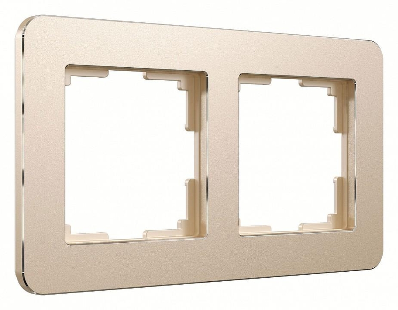 Рамка на 2 поста Werkel Platinum (шампань) W0022611 цвет Бежевый