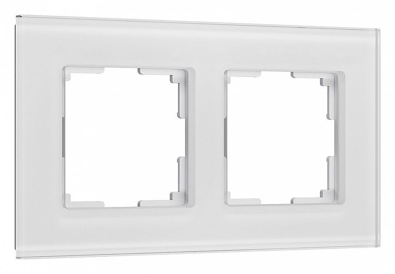 Рамка на 2 поста Werkel Senso (белый, стекло soft-touch) W0023101 цвет Белый