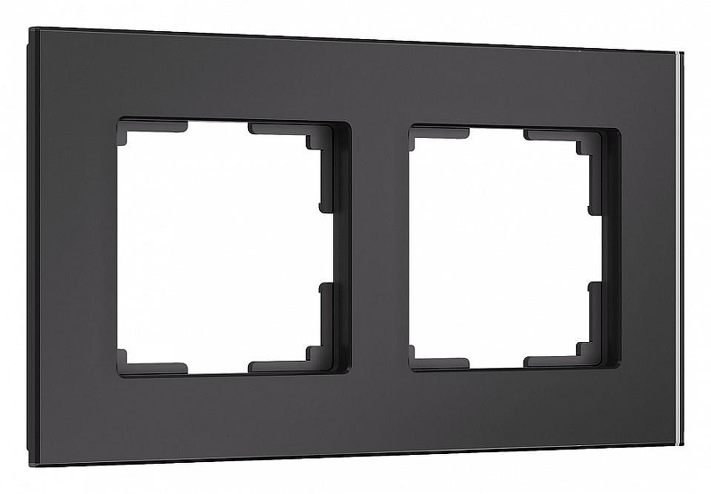Рамка на 2 поста Werkel Senso (черный, стекло soft-touch) W0023108 цвет Черный