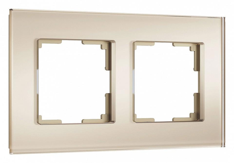 Рамка на 2 поста Werkel Senso (шампань, стекло soft-touch) W0023111 цвет Бежевый